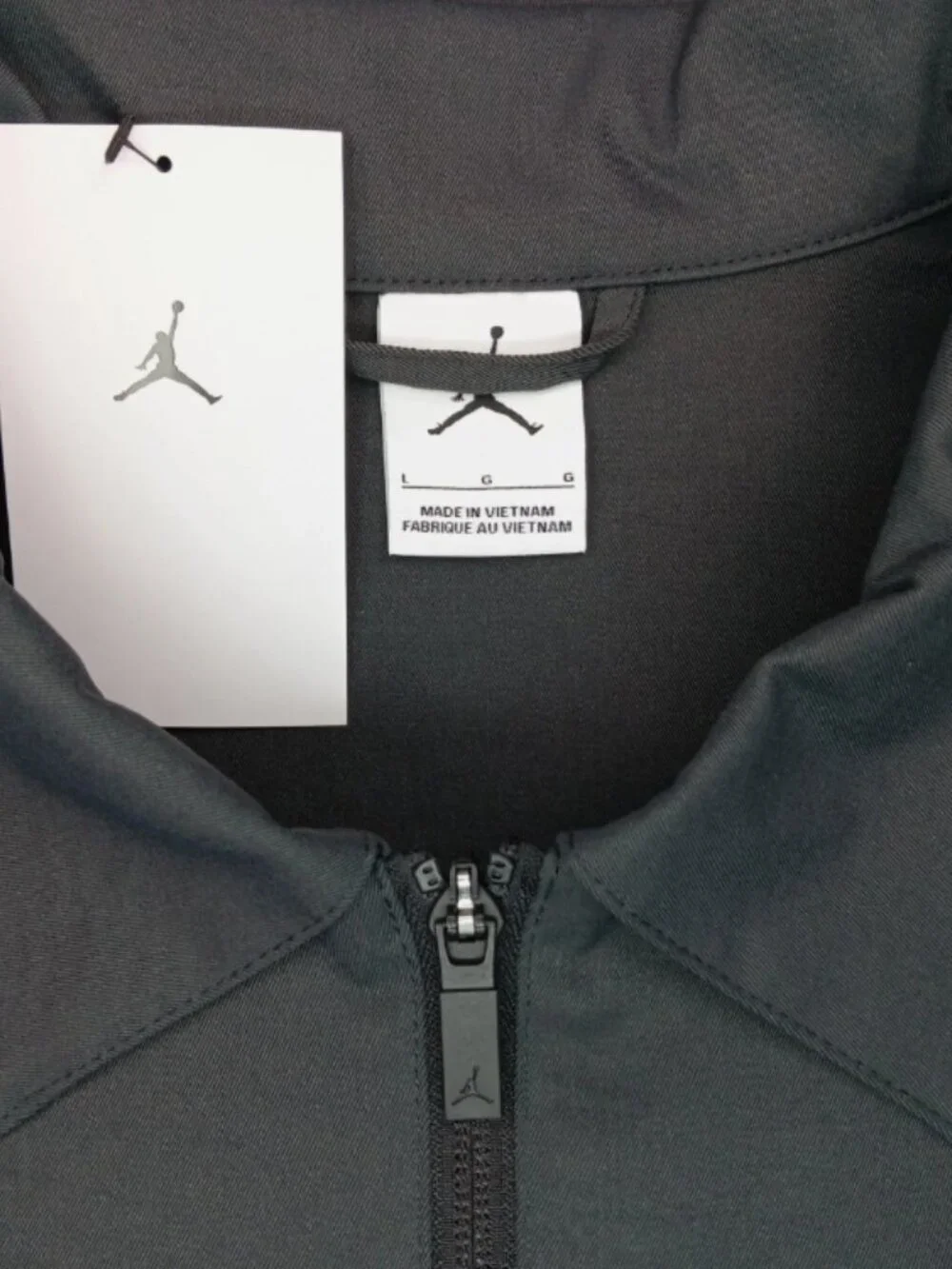 Jordan Golf Jacket Men's Large Black Dark Shadow Full Zip HQ8681-010 NWT